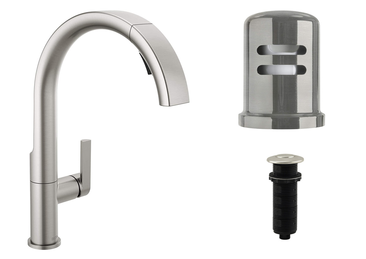 Contemporary Kitchen Faucet Delta Keele Stainless