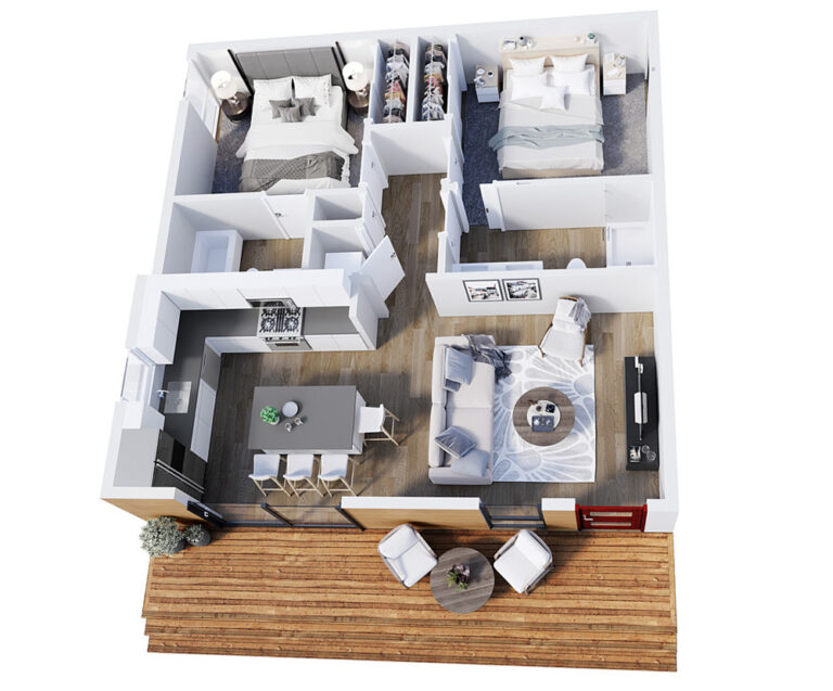 2 Bedroom – 2 Bathroom