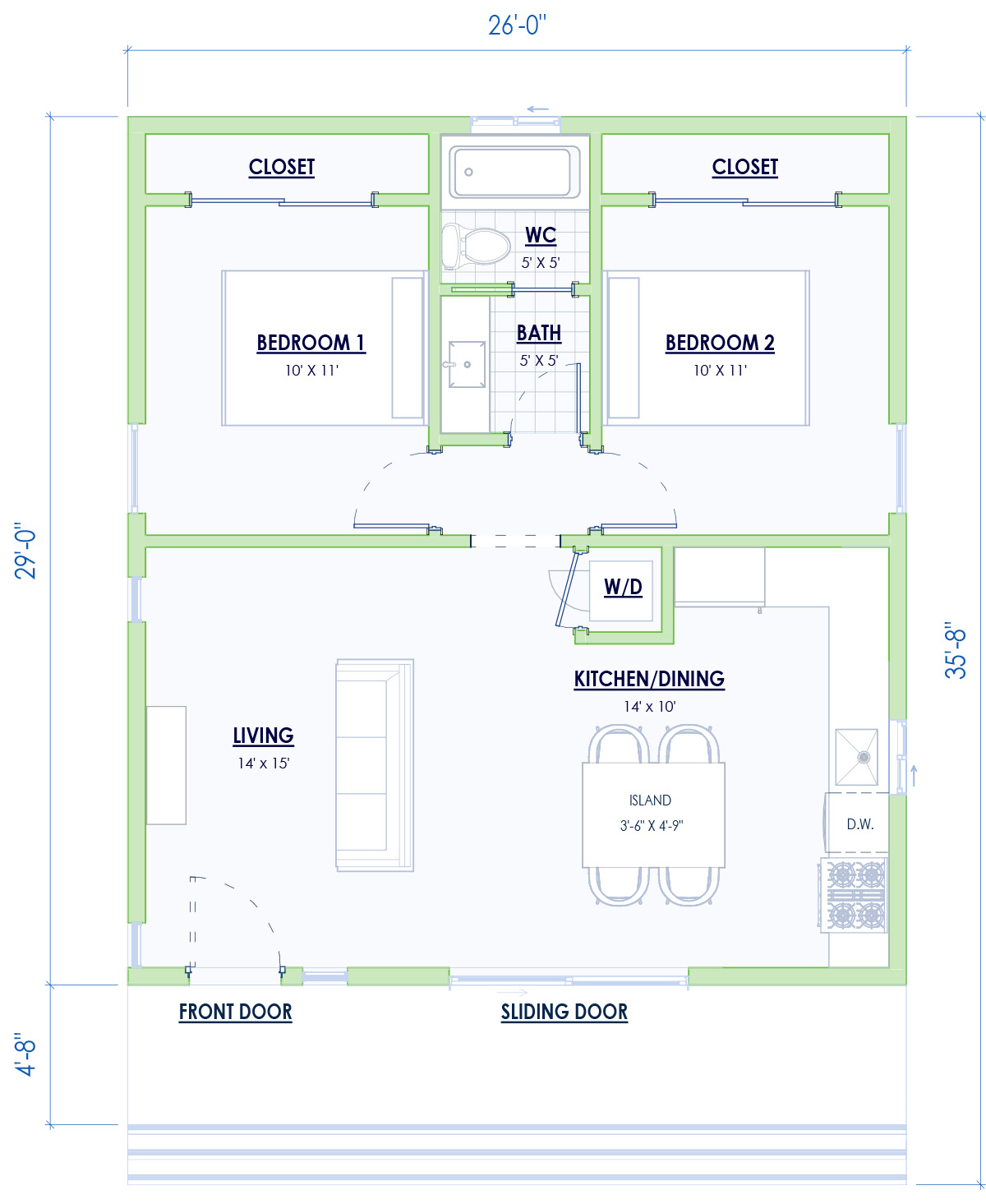 2 Bedroom Adu Floor Plans Floorplans Click - vrogue.co