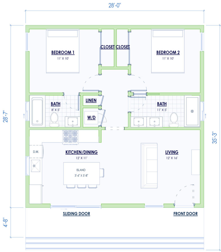 2 Bedroom – 2 Bathroom