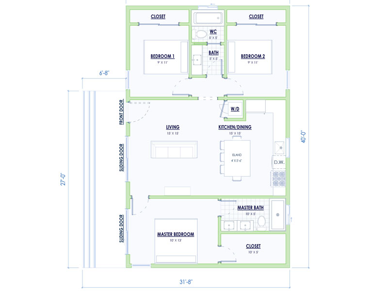 ADU Floorplans for Backyard Homes in San Diego