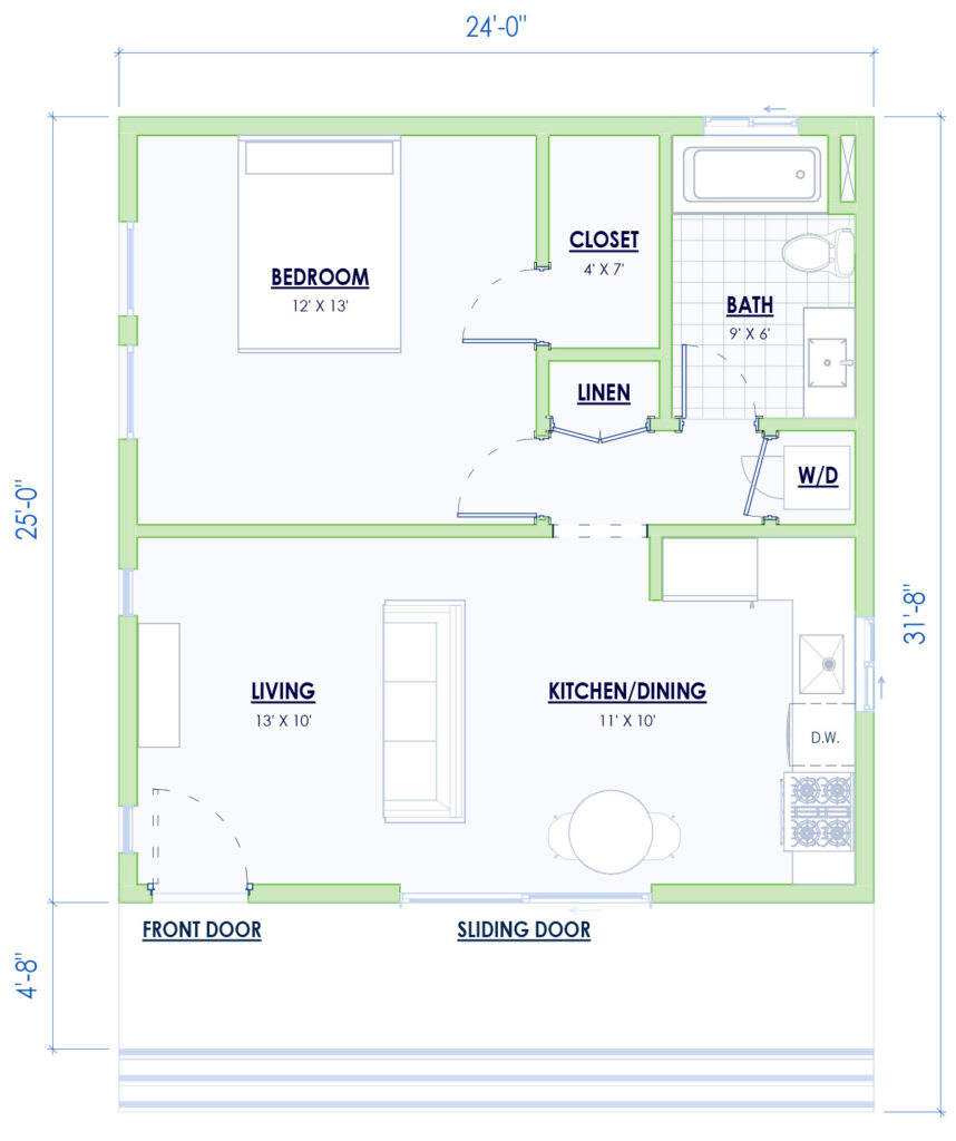 OneStop ADU | 1 Bedroom ADU Plans in San Diego