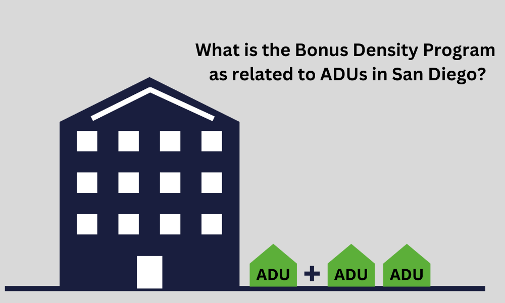 What is the Bonus Density Program as related to ADUs in San Diego